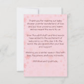 Baby es ist kalt draußen Mädchen Rehe Babydusche Dankeskarte (Rückseite)