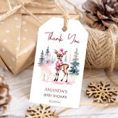 Baby es ist kalt draußen Mädchen Rehe Babydusche Geschenkanhänger