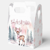 Baby es ist kalt draußen Mädchen Rehe Babydusche Geschenkschachtel (Geöffnet)