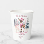 Baby es ist kalt draußen Mädchen Rehe Babydusche Pappbecher (Vorderseite)