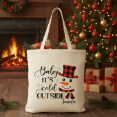 Baby Es ist kalt draußen nach Maß Tragetasche