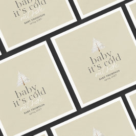 Baby Es ist kalt draußen neutrale grüne Babydusche Serviette