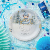 Baby Es ist kalt draußen Niedliche Bärenspülung Pappteller (Party)