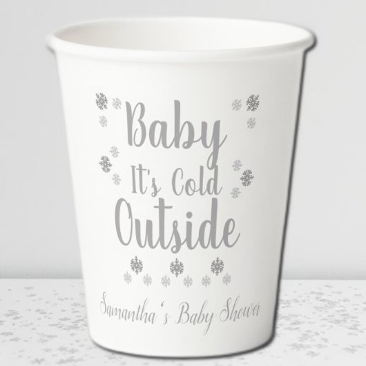 Baby Es ist kalt draußen Papier Cups Pappbecher