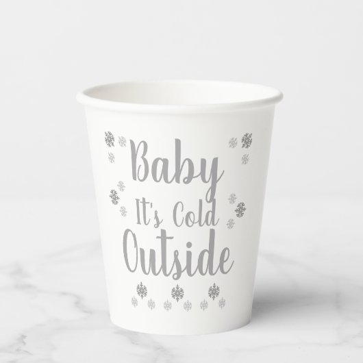 Baby Es ist kalt draußen Papier Cups Pappbecher (Vorderseite)