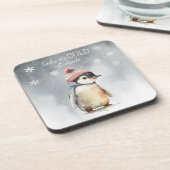 Baby Es ist kalt draußen Pinguin Urlaub Getränkeuntersetzer (Linke Seite)