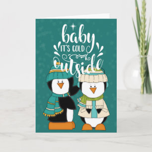 Baby Es ist kalt draußen Pinguinkarte Karte