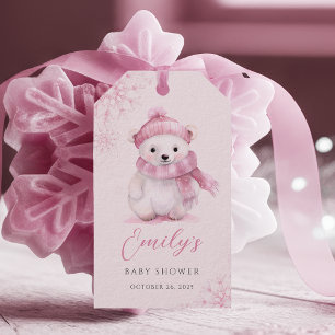 Baby, es ist kalt draußen Pink Favor Tags Geschenkanhänger