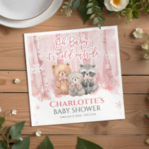 Baby, es ist kalt draußen Pink Forest Baby Shower