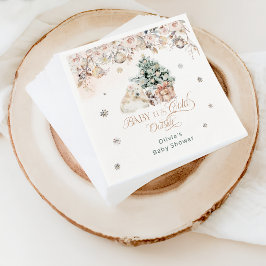 Baby es ist kalt draußen Pink Girl Bear Baby Dusch Serviette