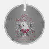 Baby Es ist kalt draußen Polar Bär Frohe Weihnacht Ornament Aus Glas (Rückseite)