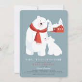 Baby Es ist kalt draußen Polar Bear Babydusche Einladung (Vorderseite)