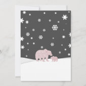 Baby Es ist kalt draußen Polar Bear Babydusche Einladung (Rückseite)