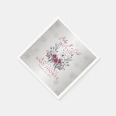 Baby Es ist kalt draußen Polar Bear Babydusche Serviette (Ecke)