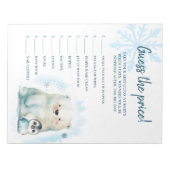 Baby Es ist kalt draußen raten Sie den Preis Notizblock (Vorderseite)