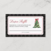 Baby Es ist kalt draußen Red Bow Diaper Raffle Begleitkarte (Vorderseite)