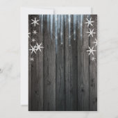 Baby es ist kalt draußen Rustikale Winter Baby Dus Einladung (Rückseite)