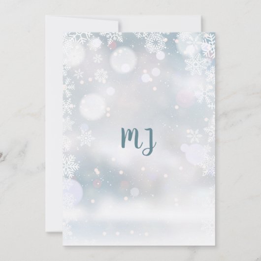 Baby Es ist kalt draußen Schnee Winter Baby Dusche Einladung (Rückseite)