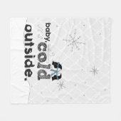 Baby, es ist kalt draußen schneebedeckter Pinguin- Fleecedecke (Vorderseite (Horizontal))