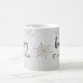 Baby Es ist kalt draußen Schneeflocke Kaffeetasse (Mittel)