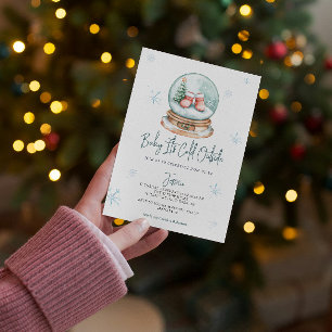 Baby Es ist kalt draußen Schneeglobe Babydusche Einladung