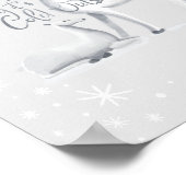 Baby Es ist kalt draußen Schneeweihnachtsfest Poster (Ecke)