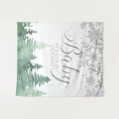 Baby Es ist kalt draußen Silberschneeflocken und B Wandteppich (Vorderseite (Horizontal))