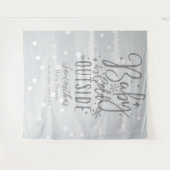 Baby Es ist kalt draußen Silver Baby Dusche Hinter Wandteppich (Vorderseite (Horizontal))