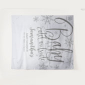 Baby Es ist kalt draußen Silver Baby Dusche Hinter Wandteppich (Vorderseite (Horizontal))