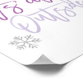 Baby Es ist kalt draußen | Silver Glitzer Lila Poster (Ecke)