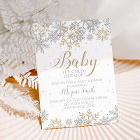 Baby Es ist kalt draußen Silver Gold Snowflake