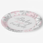 Baby Es ist kalt draußen Snowflake Babydusche Pappteller (Schrägansicht)