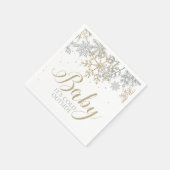 Baby Es ist kalt draußen Snowflake Babydusche Serviette (Ecke)