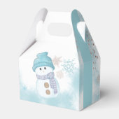 Baby Es ist kalt draußen Snowman Babydusche Geschenkschachtel (Rückseite)