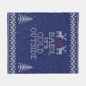 Baby, es ist kalt draußen Sweater Strick Blanket Fleecedecke (Vorderseite (Horizontal))
