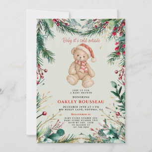 Baby, es ist kalt draußen Teddybär-Baby-Party Einladung