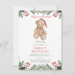 Baby, es ist kalt draußen Teddybär-Baby-Party Einladung