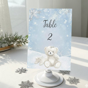 Baby, es ist kalt draußen Teddybär Winter Tischnummer