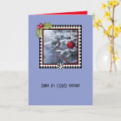 Baby, es ist kalt draußen Urlaub Karte (Gelbe Blume)