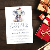 Baby es ist kalt draußen vor Elefantendusche Einladung