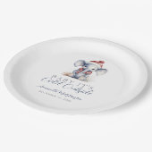 Baby es ist kalt draußen vor Elefantendusche Pappteller (Schrägansicht)