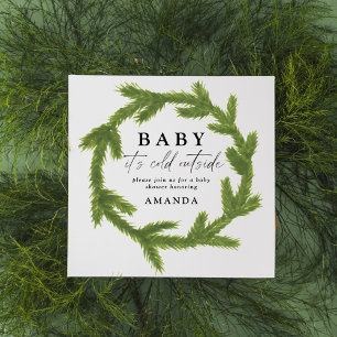 Baby es ist kalt draußen Wasserfarben Babydusche Einladung