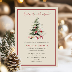 Baby, es ist kalt draußen Weihnachten Baby Shower Einladung