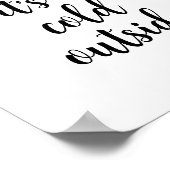 Baby es ist kalt draußen Weihnachten Poster (Ecke)