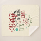 Baby Es ist kalt draußen Weihnachtsangebot Sherpadecke (Vorderseite (Horizontal))