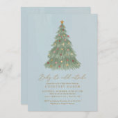 Baby Es ist kalt draußen Weihnachtsbaumdusche Einladung (Vorne/Hinten)