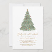 Baby Es ist kalt draußen Weihnachtsbaumdusche Einladung (Vorderseite)