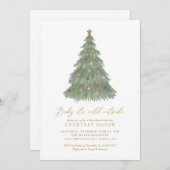 Baby Es ist kalt draußen Weihnachtsbaumdusche Einladung (Vorne/Hinten)