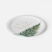 Baby Es ist kalt draußen Weihnachtsbaumdusche Pappteller (Schrägansicht)