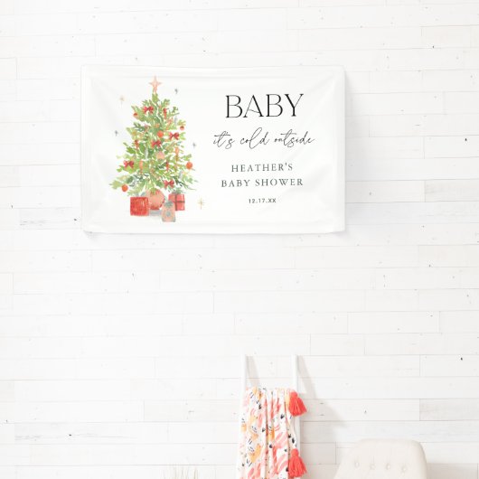 Baby Es ist kalt draußen Weihnachtsdusche Banner (InSitu)